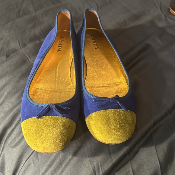 Prada Vintage Suede Ballet Flats. Sz 40.5 - Picture 3 of 5
